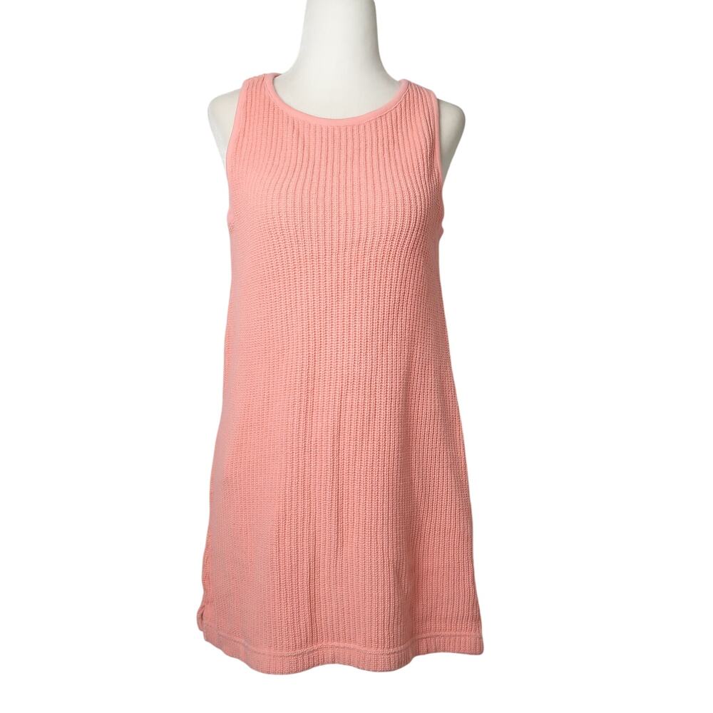 MODA International coral pink knit sleeveless mini dress M